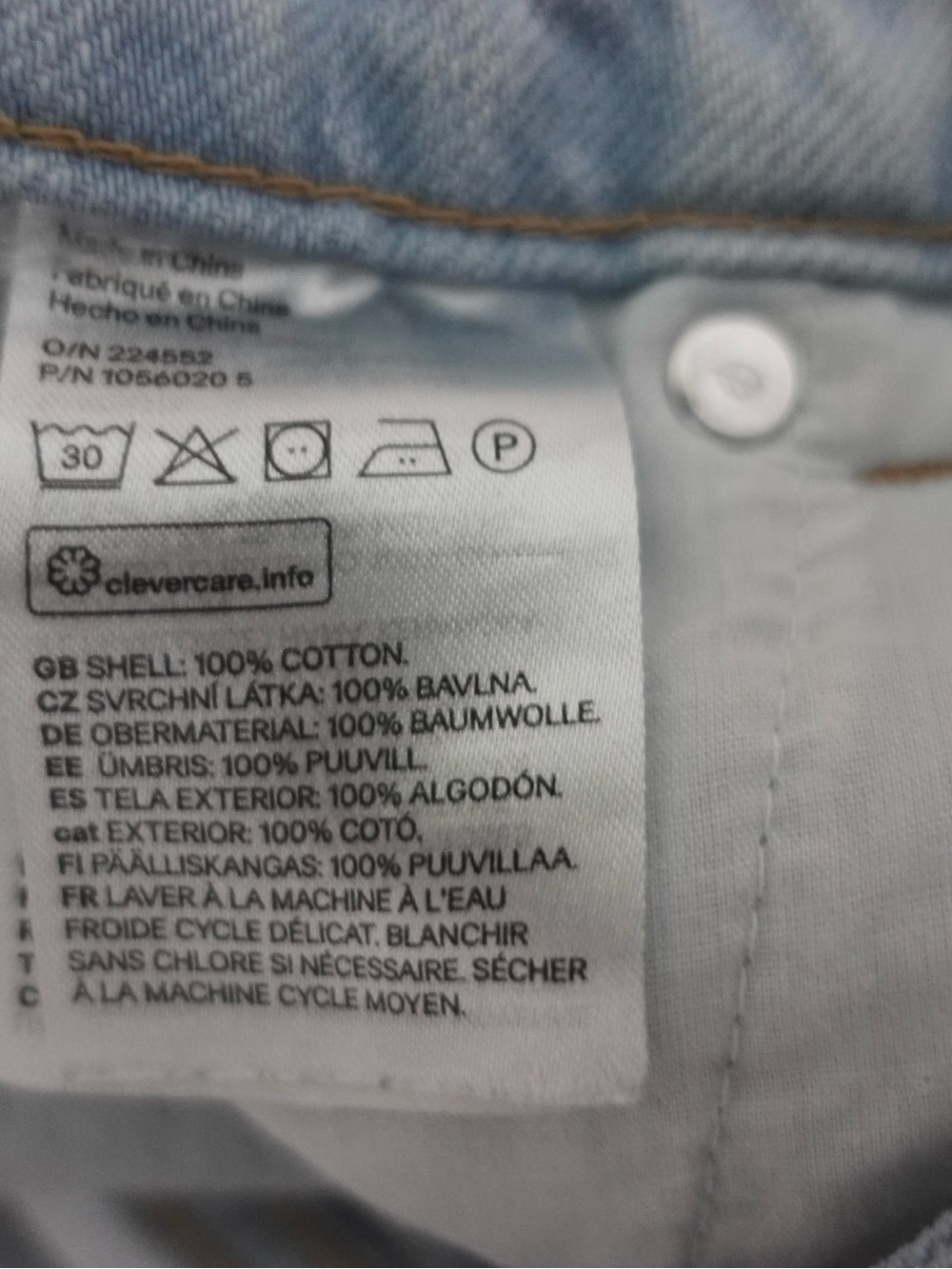H&M high-waisted light blue women’s jeans - Picture 4 of 4